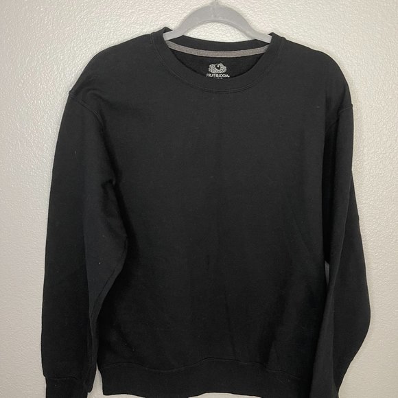 Fruit of the Loom - Black Crew Neck - Picture 1 of 3